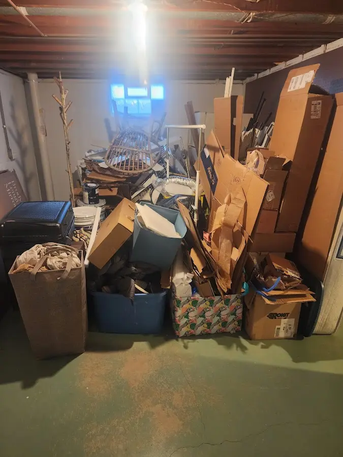 Roll-off dumpster container at job site for Roll Off Dumpster Rental in Bloomingdale